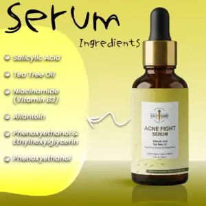 Acne Fight Serum with its ingredients